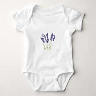 Body Fleurs de lavande aquarelle florale violette natur