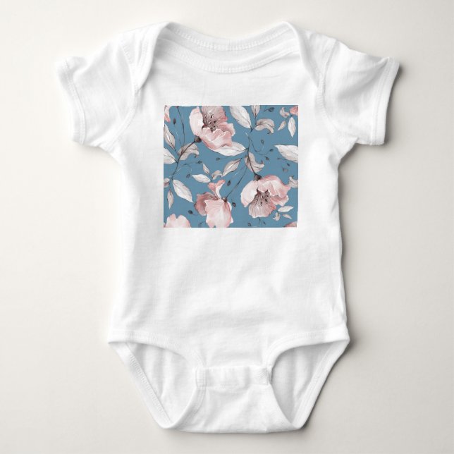 Body Fleurs de printemps, feuille, design transparent (Devant)