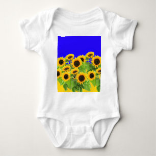 Body Fleurs de soleil drapeau ukrainien Couleurs Libert
