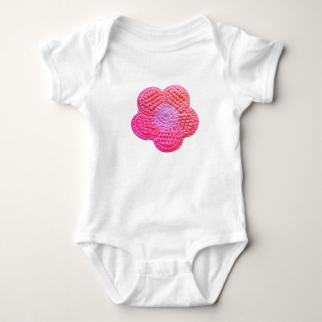 Body Fleurs de style crochet - Conception douce et ador (Devant)