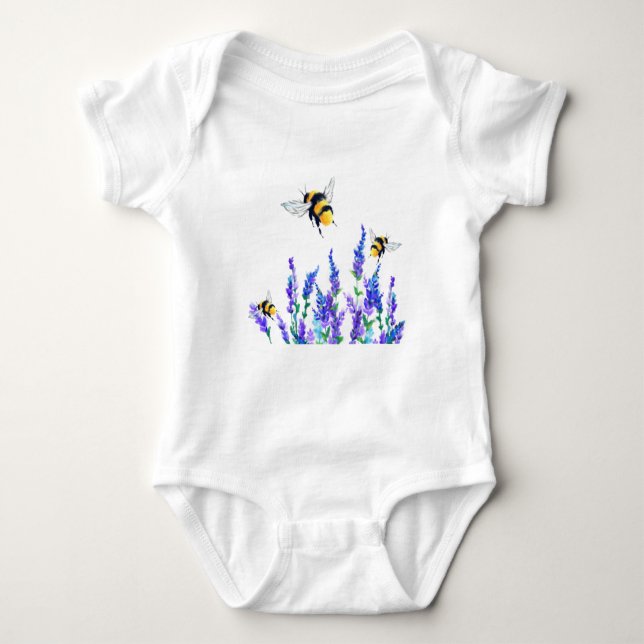 Body Fleurs et abeilles Bébé Bodysuit (Devant)