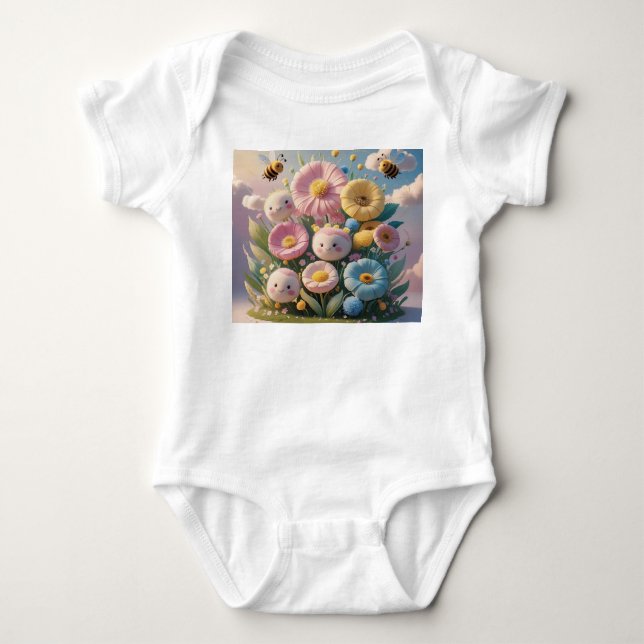 Body Fleurs et abeilles Whimsical Design de vêtements p (Devant)