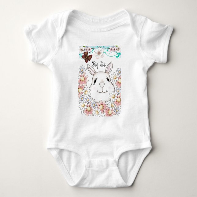 Body Fleurs et papillons lapins mignons (Devant)