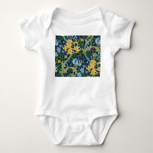 Body Fleurs florales : Vert foncé Vintage