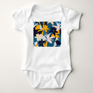 Body Fleurs Lys Rétro Motif sans couture