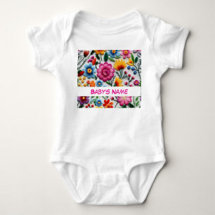 Body Fleurs Mexicaines Vêtements de bébé fille