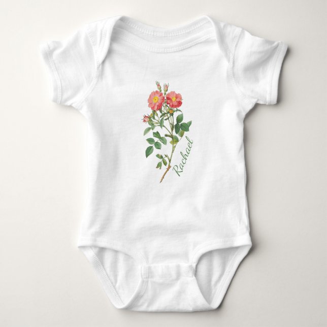 BODY FLEURS PERSONNALISÉES BÉBÉ BODYSUIT (Devant)