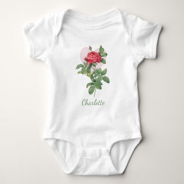 BODY FLEURS PERSONNALISÉES BÉBÉ BODYSUIT (Devant)