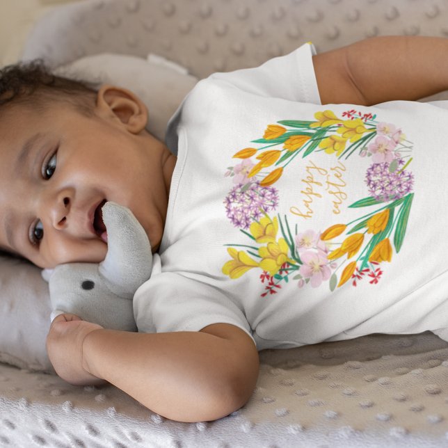 Body Fleurs printanières jaunes et vertes modernes heur (Créateur téléchargé)