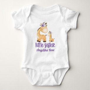 Body Fleurs violettes Giraffe Litter Soeur