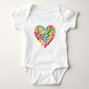 Body flip flops in heart shape