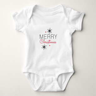 Body Flocons de Noël Noir et Rouge