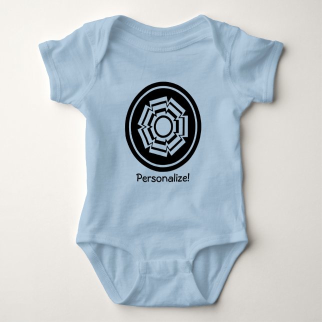 Body Floral Groove bébé Tee, Noir (Devant)