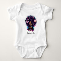 Floral Sparkling Afro Femme