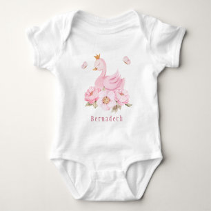 Body Floral Swan Princess 1er Anniversaire Baby Bodysui