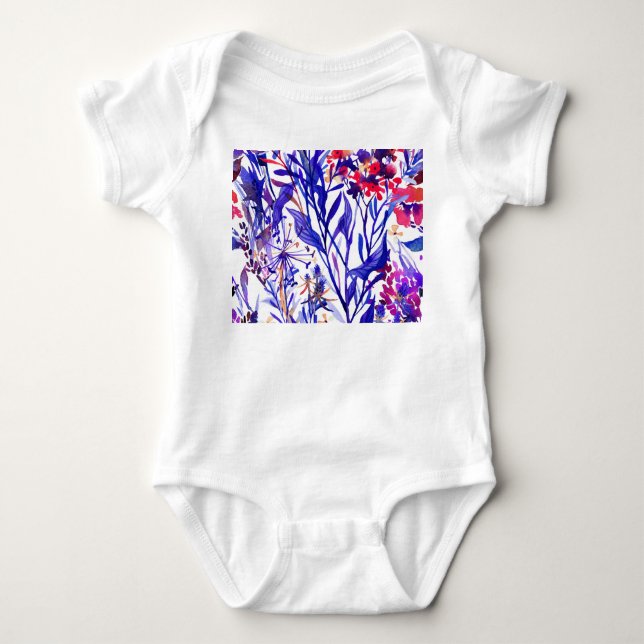 Body Flore d'aquarelle opulente : Arrière - plan de jar (Devant)