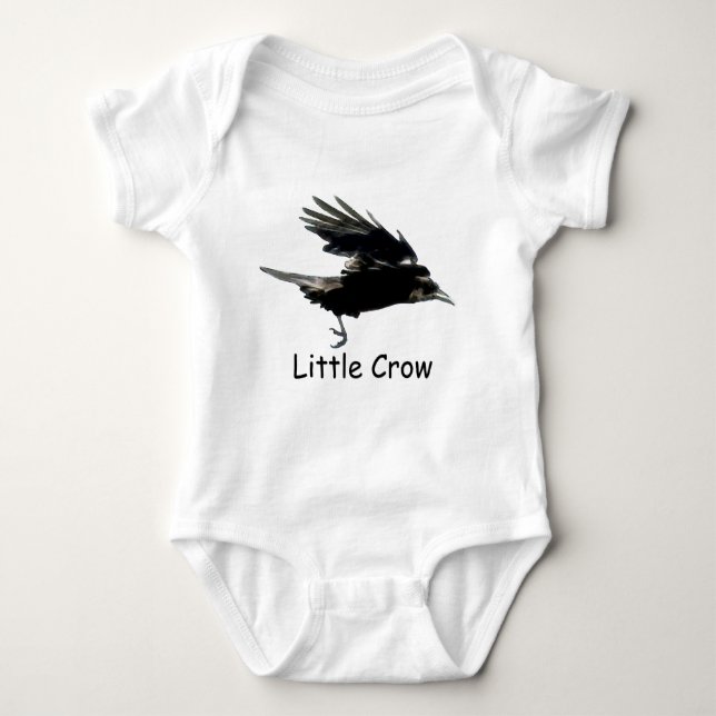Body Flying Black CROW Art pour bébé (Devant)