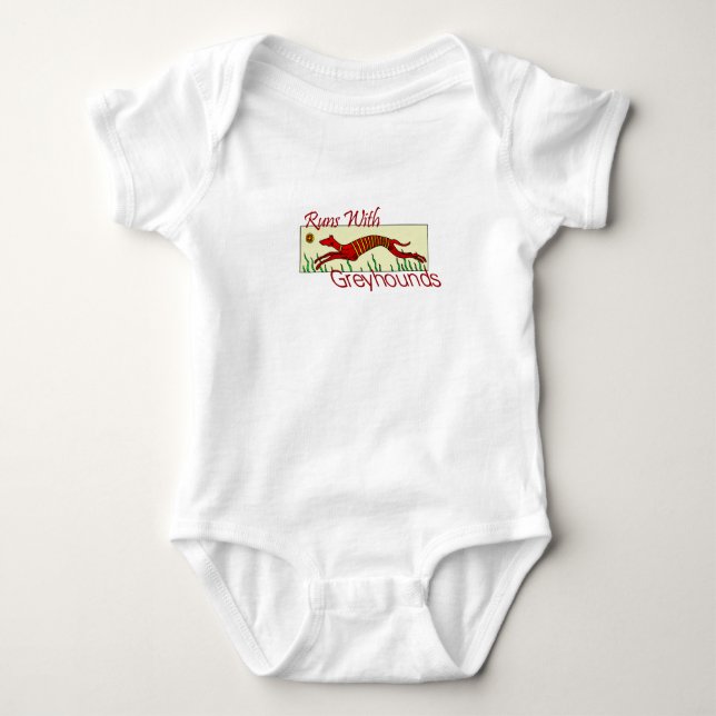 Body Fonctionne Avec Greyhounds Baby Bodysuit (Devant)