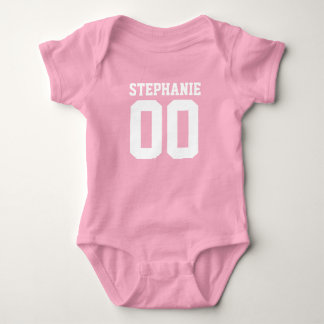 Body Football personnalisé Jersey Baby Girl Nom personn