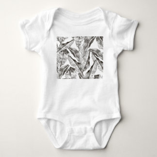 Body Forêt blanche noire : Motif Plante tropical