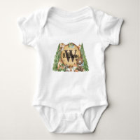 Forêt Bois animal Monogramme bébé garçon