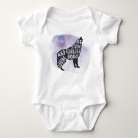 Forêt Howling Wolf Art Lover Baby Bodysuit