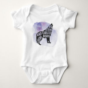 Body Forêt Howling Wolf Art Lover Baby Bodysuit