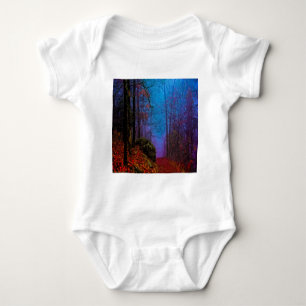 Body Forêt peinte automne pourpre brouillard