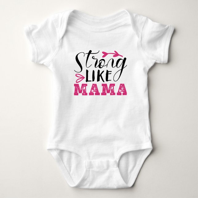 BODY FORT COMME MAMA, BÉBÉ T-SHIRT DESIGN (Devant)