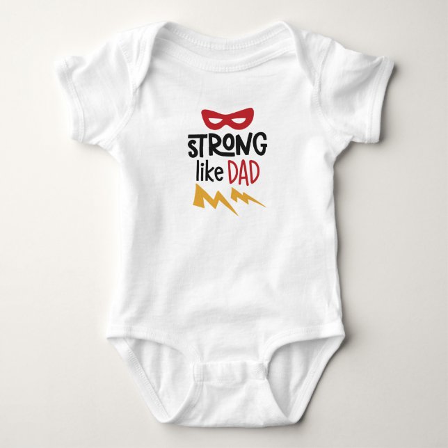 Body Forte Comme Papa Bébé Bodysuit (Devant)