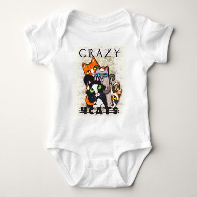 Body Fou Pour Chats Baby Creeper (Devant)