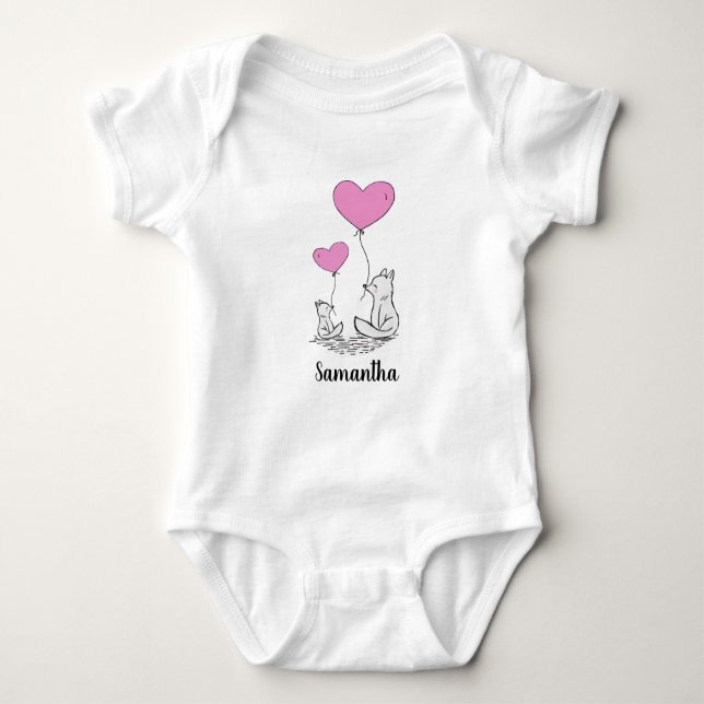 Body Fox Love Design Baby Shirt Bodysuit (Devant)