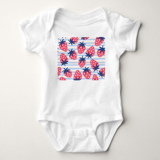 Body Framboise Art : Motif doux sans couture (Devant)