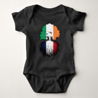 France French Irish Ireland Tree Roots Flag