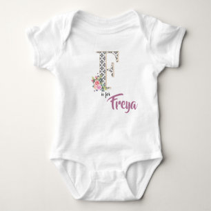 Body Freya Nom Révéler la tenue Lettre F Romper Floral