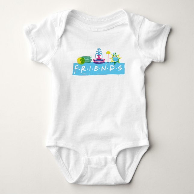 Body FRIENDS™ | Logo avec icônes (Devant)