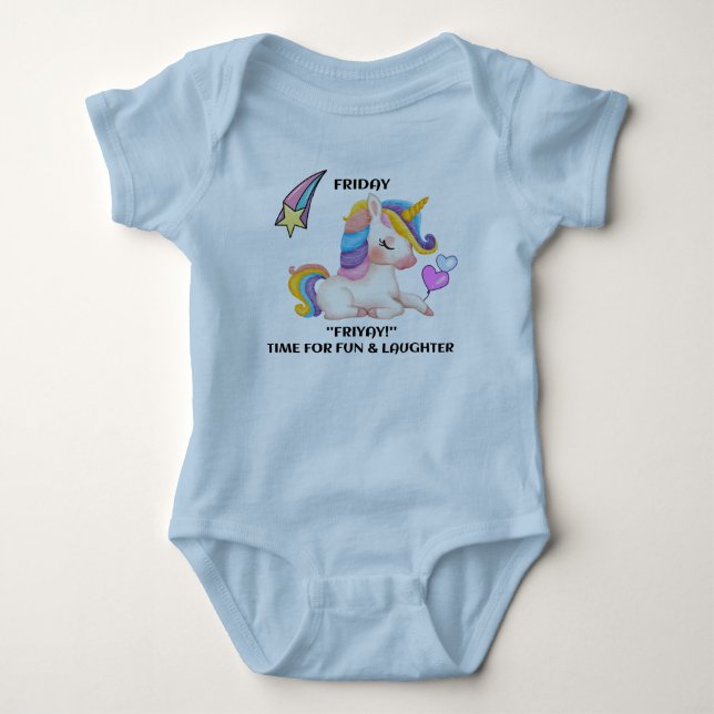Body Friyay Fun and Laughter Baby Bodysuit T-shirt (Devant)