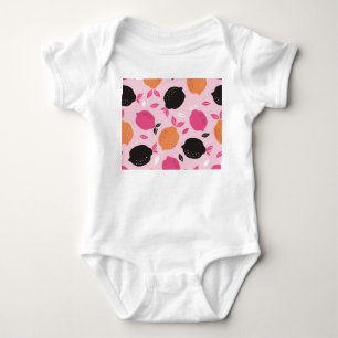 Body Fruits d'agrumes, motif textile vintage.