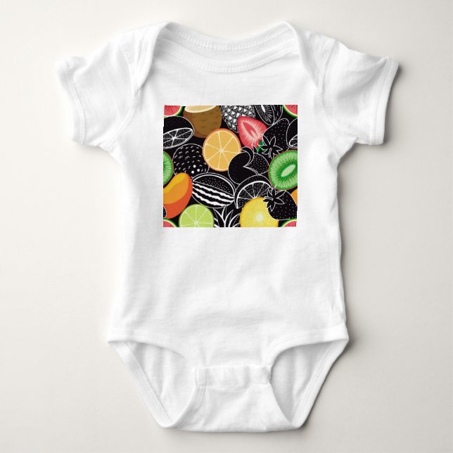 Body Fruits tropicaux colorés, arrière - plan noir. (Devant)