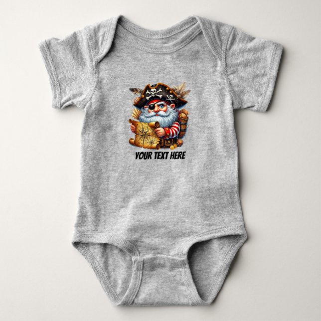 Body Fun baby boy pirate personnalisable (Devant)