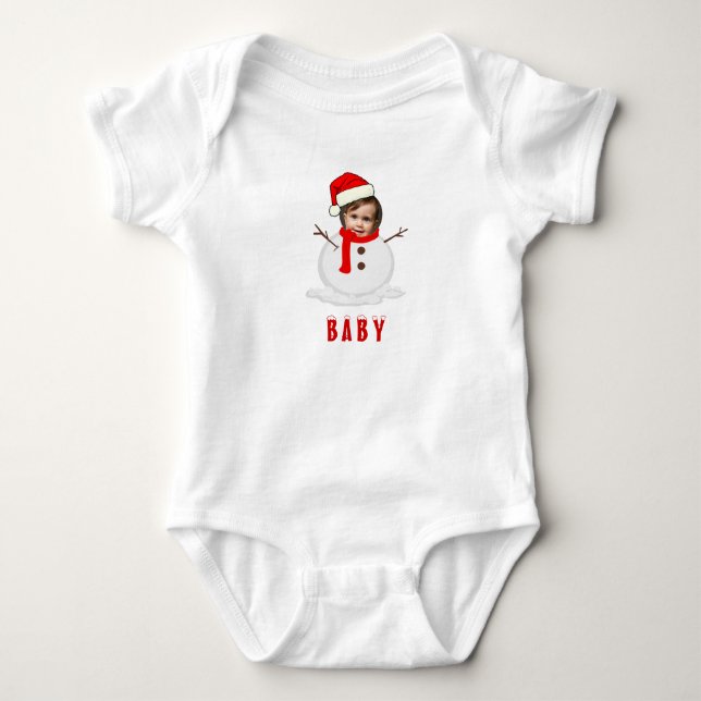 Body Funky Photo Face Snowman Noël (Devant)