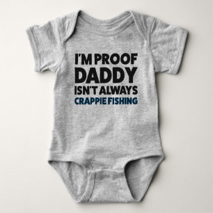 Body Funny Baby Crappie Pêche Jersey Bodysuit Chemise