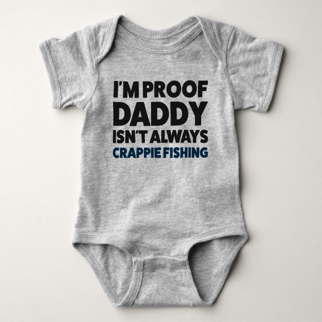 Body Funny Baby Crappie Pêche Jersey Bodysuit Chemise (Devant)