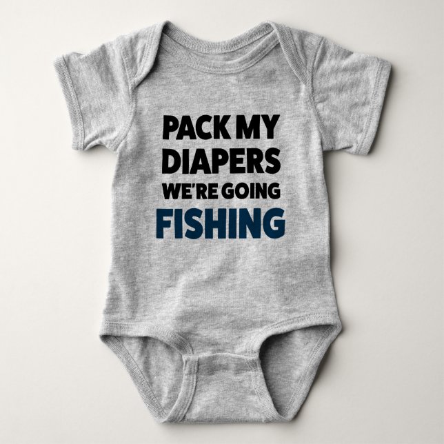 Body Funny Baby Fishing Jersey Bodysuit Chemise (Devant)
