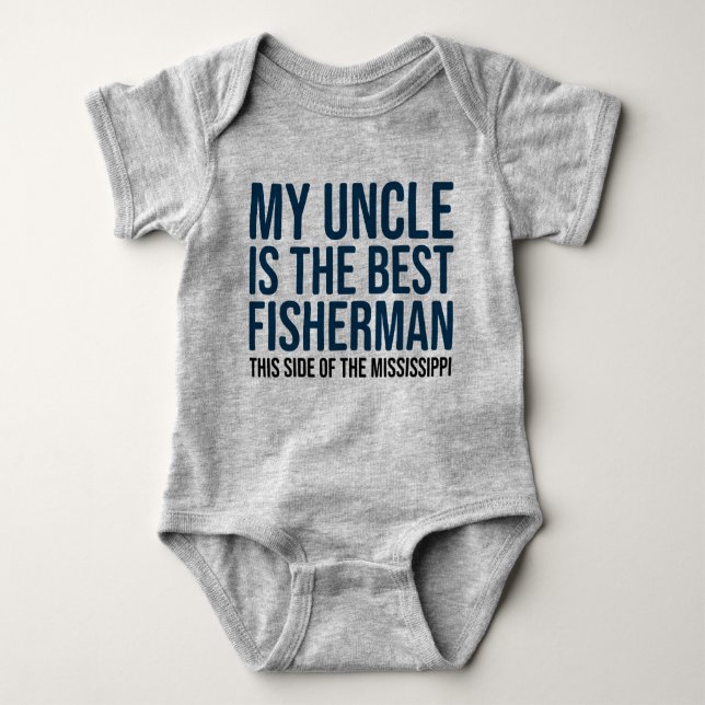 Body Funny Baby Fishing Jersey Bodysuit Chemise de l'on (Devant)