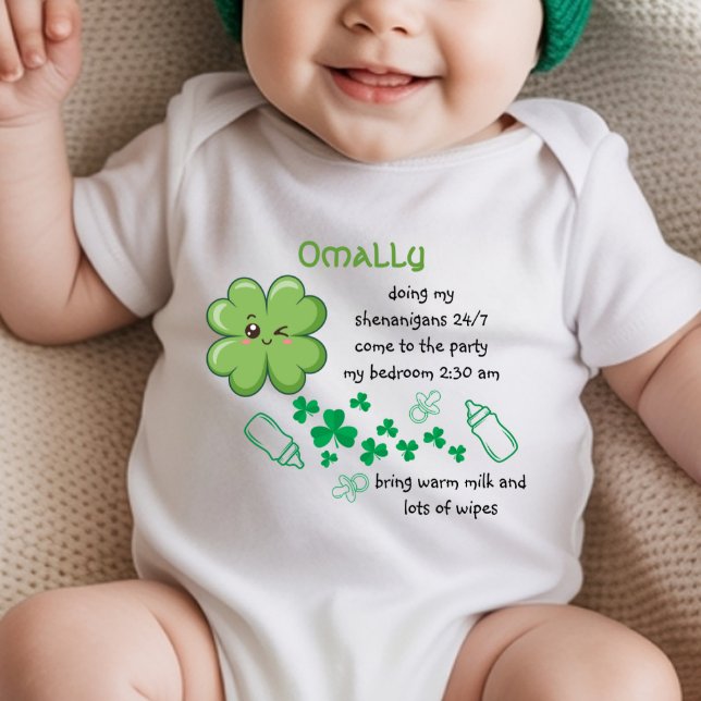 Body Funny Baby Quote Green Clover St Patricks (Créateur téléchargé)