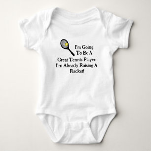 Body Funny Baby Tennis T-Shirt Élevant Une Raquette !