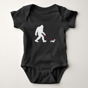 Body Funny Bigfoot Sasquatch Walking Dachshund Weiner D