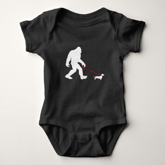 Body Funny Bigfoot Sasquatch Walking Dachshund Weiner D (Devant)