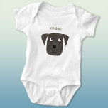 Body Funny Black Labrador Retriever Chien Nom personnal<br><div class="desc">Joli petit chien d'art Black Labrador Retriever pour vous faire sourire. Customisez en modifiant ou en supprimant le nom.</div>